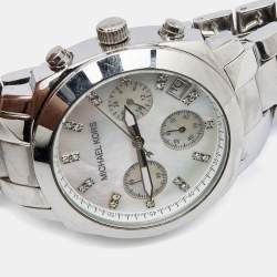 Michael Kors White Mother of Pearl Stainless Steel MK5092 Women's Wristwatch 35 mm