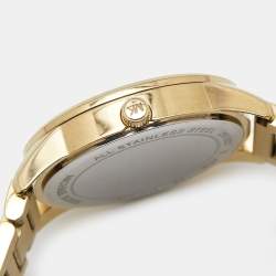 Pre Owned Michael Kors Champagne Gold Plated Stainless Steel Hartman MK3490 Women's Wristwatch Set 38 mm