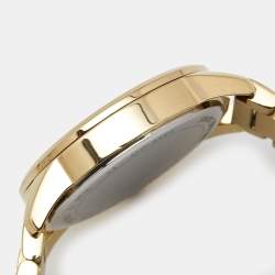 Pre Owned Michael Kors Champagne Gold Plated Stainless Steel Hartman MK3490 Women's Wristwatch Set 38 mm