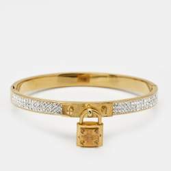 Pre Owned Michael Kors Champagne Gold Plated Stainless Steel Hartman MK3490 Women's Wristwatch Set 38 mm