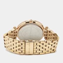 Pre Owned Michael Kors Champagne Rose Gold Plated Stainless Steel Darci MK3192 Women's Wristwatch 38 mm