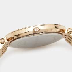 Pre Owned Michael Kors Champagne Rose Gold Plated Stainless Steel Darci MK3192 Women's Wristwatch 38 mm