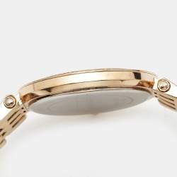 Pre Owned Michael Kors Champagne Rose Gold Plated Stainless Steel Darci MK3192 Women's Wristwatch 38 mm