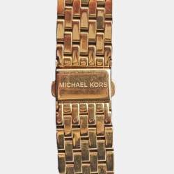 Pre Owned Michael Kors Champagne Rose Gold Plated Stainless Steel Darci MK3192 Women's Wristwatch 38 mm
