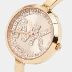 Michael Kors Champagne Rose Gold Plated Stainless Steel Blakley MK3631 Women's Wristwatch 34 mm