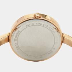 Michael Kors Champagne Rose Gold Plated Stainless Steel Blakley MK3631 Women's Wristwatch 34 mm