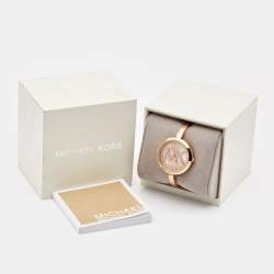 Michael Kors Champagne Rose Gold Plated Stainless Steel Blakley MK3631 Women's Wristwatch 34 mm