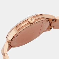 Michael Kors Mother Of Pearl Rose Gold Plated Stainless Steel Runway Mercer MK6671 Women's Wristwatch 38 mm