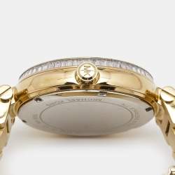 Michael Kors Green Yellow Gold Plated Stainless Steel Crystal Skylar MK6065 Women's Wristwatch 41 mm
