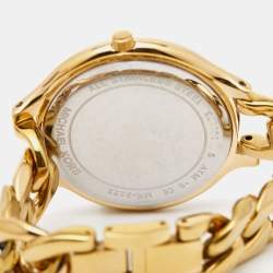Michael Kors Champagne Gold Plated Stainless Steel Slim Runway MK3222 Woman's Wristwatch 41 mm