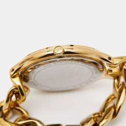Michael Kors Champagne Gold Plated Stainless Steel Slim Runway MK3222 Woman's Wristwatch 41 mm