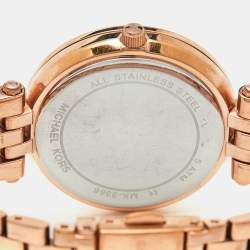 Pre Owned Michael Kors Rose Gold Plated Stainless Steel Darci MK3366 Women's Wristwatch 33 mm