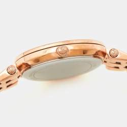 Pre Owned Michael Kors Rose Gold Plated Stainless Steel Darci MK3366 Women's Wristwatch 33 mm