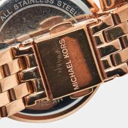 Pre Owned Michael Kors Rose Gold Plated Stainless Steel Darci MK3366 Women's Wristwatch 33 mm