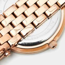 Pre Owned Michael Kors Rose Gold Plated Stainless Steel Darci MK3366 Women's Wristwatch 33 mm