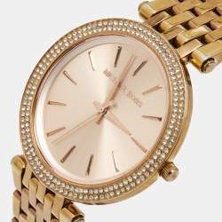 Michael Kors Champagne Rose Gold Plated Stainless Steel Darci MK3192 Women's Wristwatch 39 mm 
