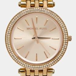 Michael Kors Champagne Rose Gold Plated Stainless Steel Darci MK3192 Women's Wristwatch 39 mm 