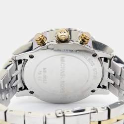 Michael Kors White Mother Of Pearl Two-Tone Stainless Steel Jet Set Series MK5057 Women's Wristwatch 36 mm