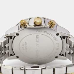 Michael Kors White Mother Of Pearl Two-Tone Stainless Steel Jet Set Series MK5057 Women's Wristwatch 36 mm