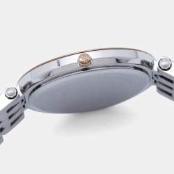 Pre Owned Michael Kors Silver Three Tone Stainless Steel Darci Pavé MK3203 Women's Wristwatch 39mm