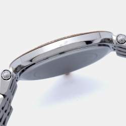 Pre Owned Michael Kors Silver Three Tone Stainless Steel Darci Pavé MK3203 Women's Wristwatch 39mm