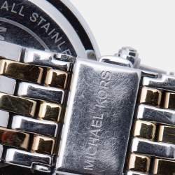 Pre Owned Michael Kors Silver Three Tone Stainless Steel Darci Pavé MK3203 Women's Wristwatch 39mm