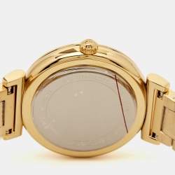 Pre Owned Michael Kors Opaline Gold Plated Stainless Steel Abbey MK4615 Women's Wristwatch 36 mm