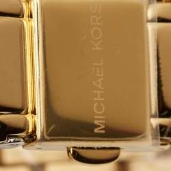 Pre Owned Michael Kors Opaline Gold Plated Stainless Steel Abbey MK4615 Women's Wristwatch 36 mm