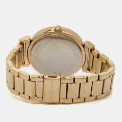 Pre Owned Michael Kors Mother Of Pearl Gold Plated Stainless Steel Catlin MK3332 Women's Wristwatch 38 mm