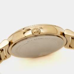 Pre Owned Michael Kors Mother Of Pearl Gold Plated Stainless Steel Catlin MK3332 Women's Wristwatch 38 mm