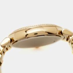 Pre Owned Michael Kors Mother Of Pearl Gold Plated Stainless Steel Catlin MK3332 Women's Wristwatch 38 mm