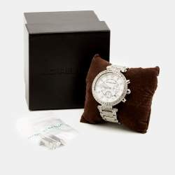 Michael Kors Mother Of Pearl Stainless Steel Crystal Parker MK5572 Women's Wristwatch 39 mm