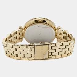 Michael Kors Yellow Gold Plated Stainless Steel Darci Pave MK3430 Women's Wristwatch 33 mm