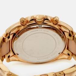 Michael Kors Champagne Gold Plated Stainless Steel Acetate  Blair MK5943 Women's Wristwatch 38 mm