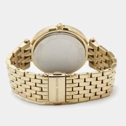 Michael Kors Yellow Gold Plated Stainless Steel Darci Glitz MK3191 Women's Wristwatch 39 mm
