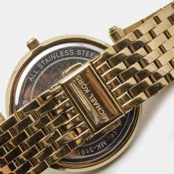 Michael Kors Yellow Gold Plated Stainless Steel Darci Glitz MK3191 Women's Wristwatch 39 mm