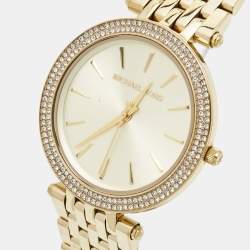 Michael Kors Yellow Gold Plated Stainless Steel Darci Glitz MK3191 Women's Wristwatch 39 mm
