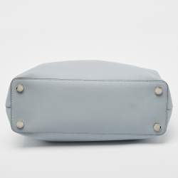 Pre Owned MICHAEL Michael Kors Light Blue Leather Savannah Tote