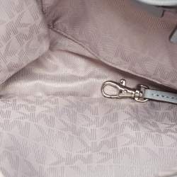 Pre Owned MICHAEL Michael Kors Light Blue Leather Savannah Tote