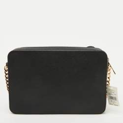 MICHAEL Michael Kors Black Leather Jet Set Camera Crossbody Bag
