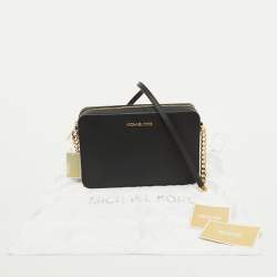 MICHAEL Michael Kors Black Leather Jet Set Camera Crossbody Bag
