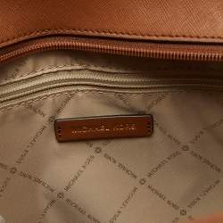 Pre Owned MICHAEL Michael Kors Brown Leather Large Shania Chain Tote