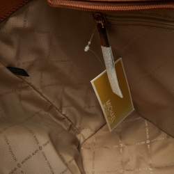 Pre Owned MICHAEL Michael Kors Brown Leather Large Shania Chain Tote