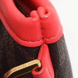MICHAEL Michael Kors Brown/Red Signature Coated Canvas and Leather Belt Bag