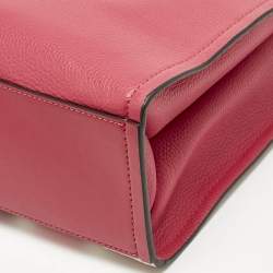 MICHAEL Michael Kors Pink Signature Coated Canvas and Leather Medium Mirella EW Tote