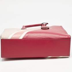 MICHAEL Michael Kors Pink Signature Coated Canvas and Leather Medium Mirella EW Tote
