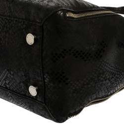 Pre Owned حقيبة يد مايكل مايكل كورس نيو مان كبيرة جلد نوبوك نمط ثعبان سوداء