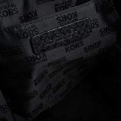 Pre Owned حقيبة يد مايكل مايكل كورس نيو مان كبيرة جلد نوبوك نمط ثعبان سوداء