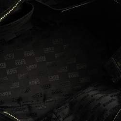 Pre Owned حقيبة يد مايكل مايكل كورس نيو مان كبيرة جلد نوبوك نمط ثعبان سوداء