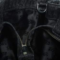 Pre Owned حقيبة يد مايكل مايكل كورس نيو مان كبيرة جلد نوبوك نمط ثعبان سوداء